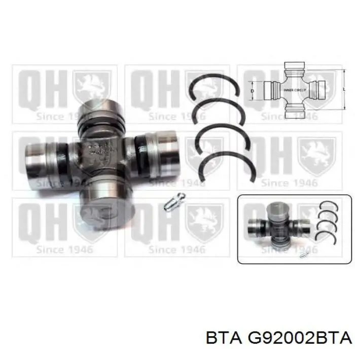 Купити G92002BTA BTA Хрестовина карданного валу