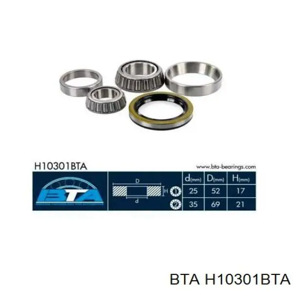Купити H10301BTA BTA Підшипник ступиці передньої