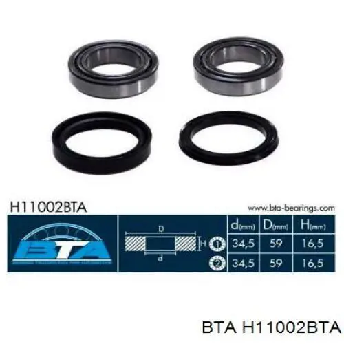 Купити H11002BTA BTA Підшипник ступиці передньої