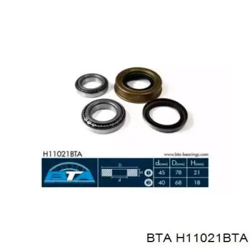 H11021BTA BTA Підшипник маточини передньої