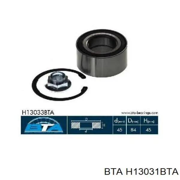 Купити H13031BTA BTA Підшипник ступиці передньої