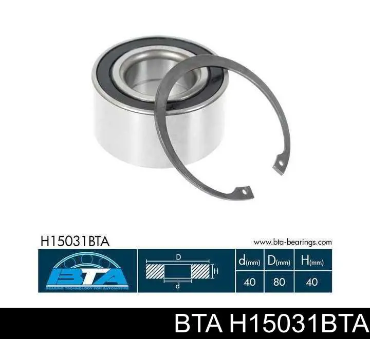 Купити H15031BTA BTA Підшипник ступиці передньої