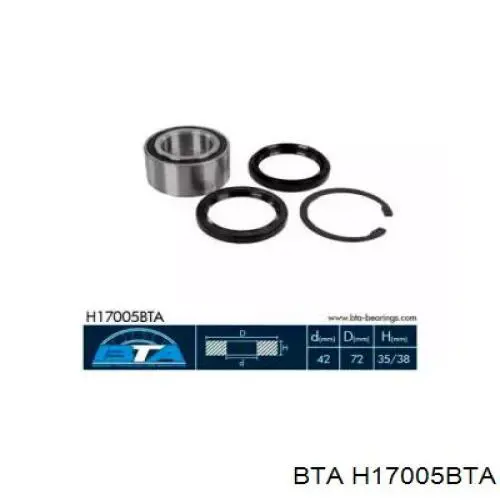 Підшипник ступиці H17005BTA BTA