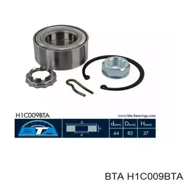 Купити H1C009BTA BTA Підшипник ступиці передньої