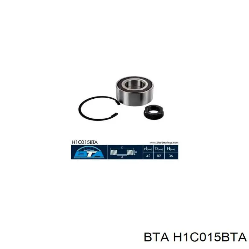 Купити H1C015BTA BTA Підшипник ступиці передньої