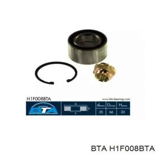 Купити H1F008BTA BTA Підшипник ступиці передньої