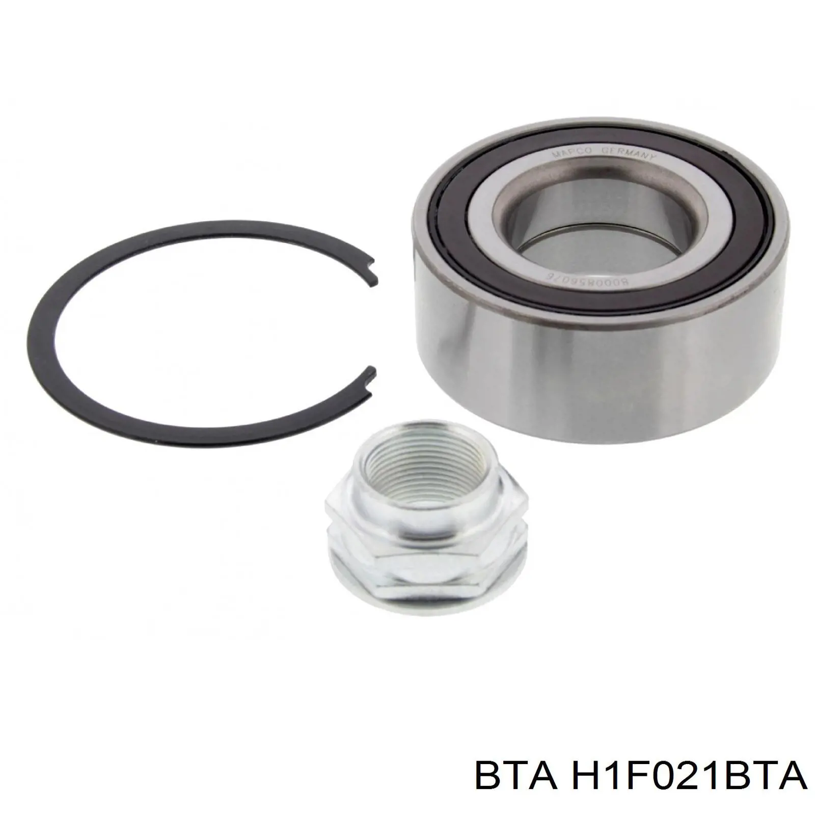 Комплект підшипник маточини передньої BTA H1F021BTA ціна, від 15.16 USD