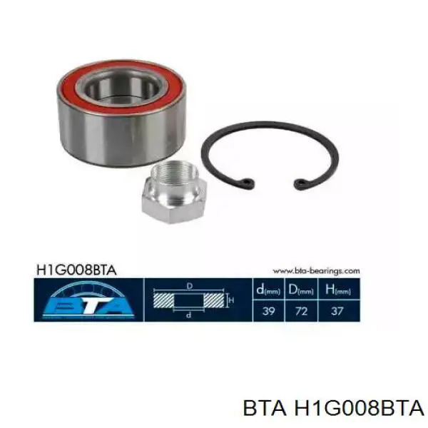 Купити H1G008BTA BTA Підшипник ступиці передньої