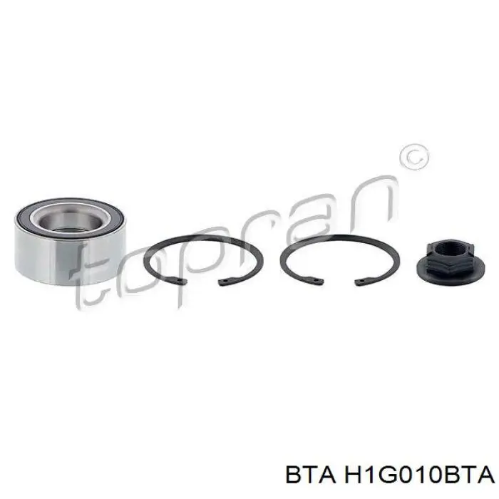 Комплект підшипник маточини передньої BTA H1G010BTA ціна, від 15.13 USD