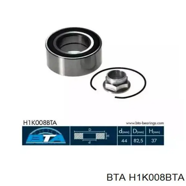 Купити H1K008BTA BTA Підшипник маточини передньої/задньої