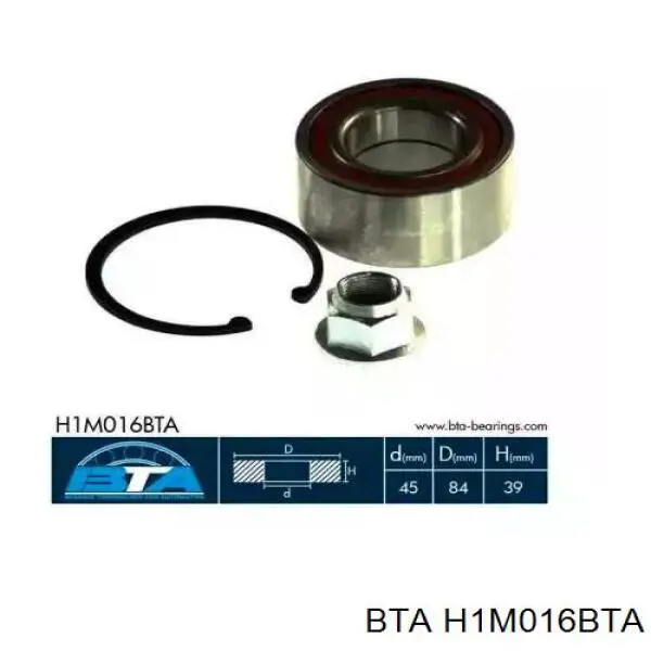 Купити H1M016BTA BTA Підшипник маточини передньої/задньої