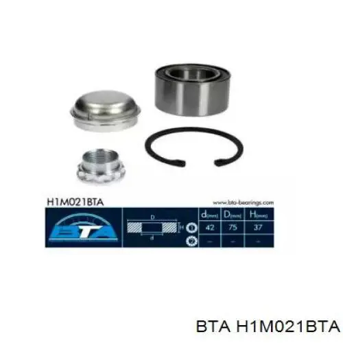 Передня маточина H1M021BTA BTA