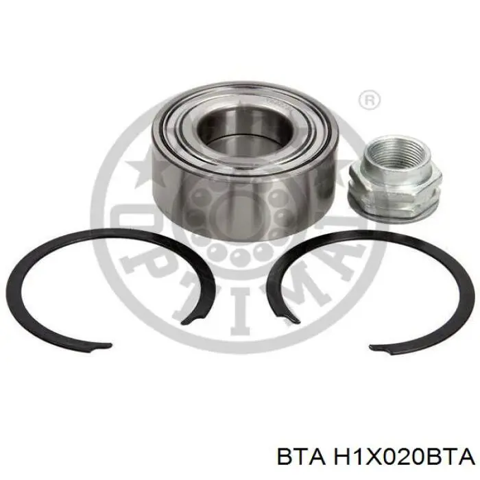 Комплект підшипник маточини передньої BTA H1X020BTA ціна, від 16.71 USD