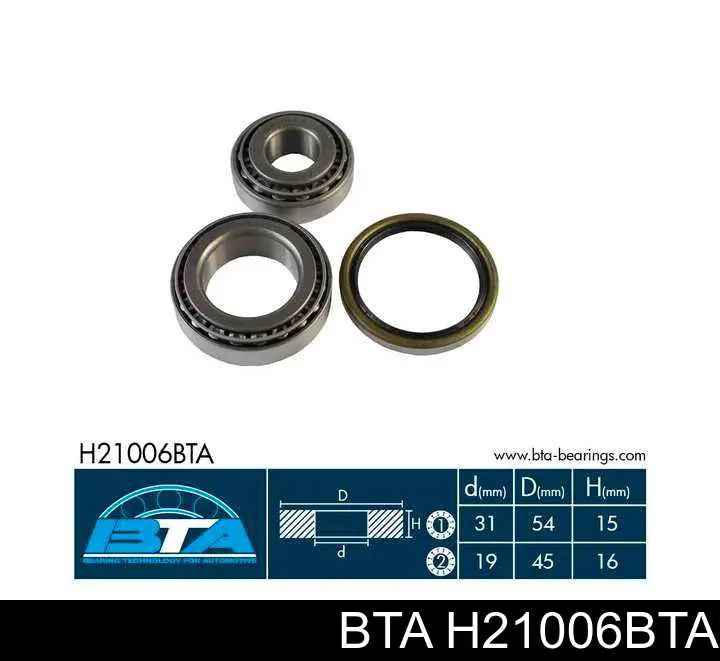 Підшипник маточини задньої BTA H21006BTA ціна, від 22.61 USD