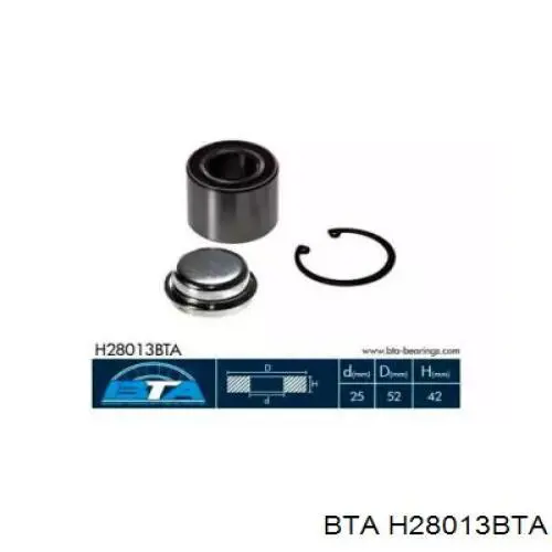 Підшипник маточини задньої BTA H28013BTA ціна, від 12.63 USD