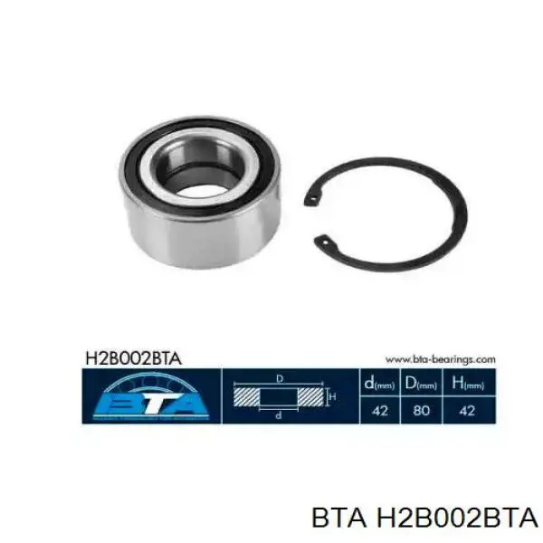 Купити H2B002BTA BTA Підшипник задньої ступиці