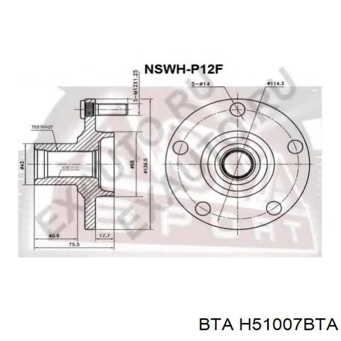 Маточина колеса передня GSP 9427017 ціна, від 17.61 USD