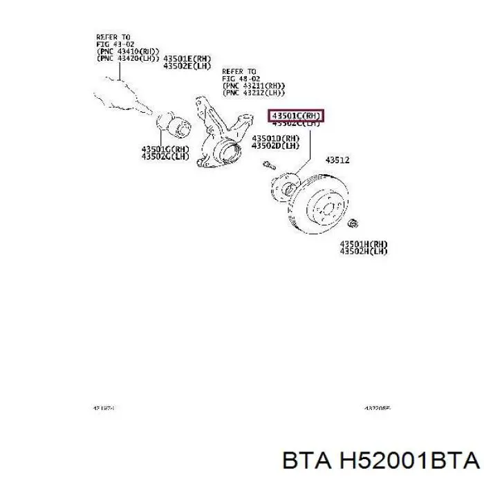 H52001BTA BTA Маточина (передня)