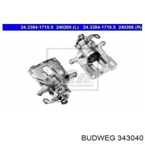 Супорт гальмівний задній лівий Budweg 343040 ціна, від 46.17 USD