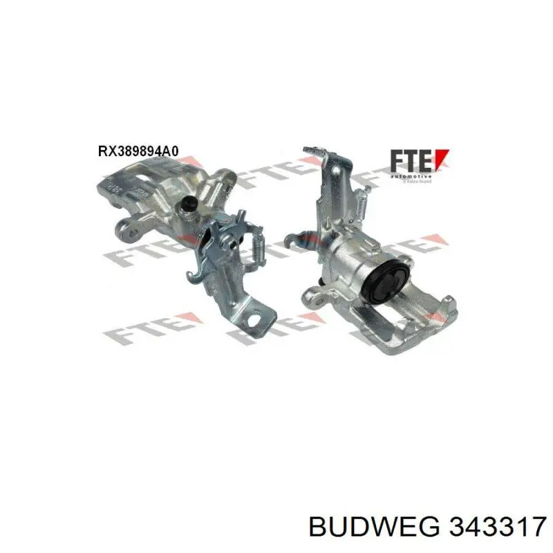 Супорт гальмівний задній правий Budweg 343317