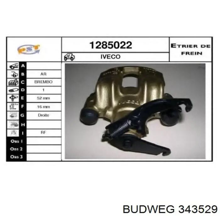 Супорт гальмівний передній правий Elstock 871347 ціна, від 101.50 USD