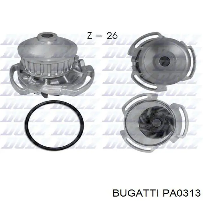 Помпа охолодження Bugatti PA0313 ціна, від 23.25 USD