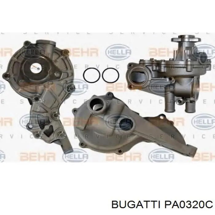Купити PA0320C Bugatti Помпа водяна (насос) охолодження, в зборі з корпусом
