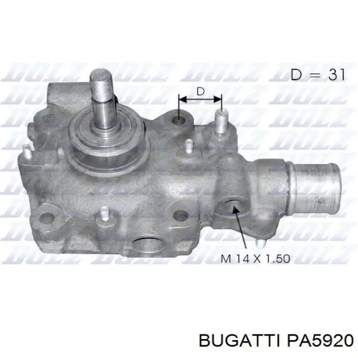 PA5920 Bugatti помпа водяна, (насос охолодження)