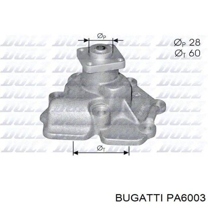 PA6003 Bugatti помпа водяна, (насос охолодження)