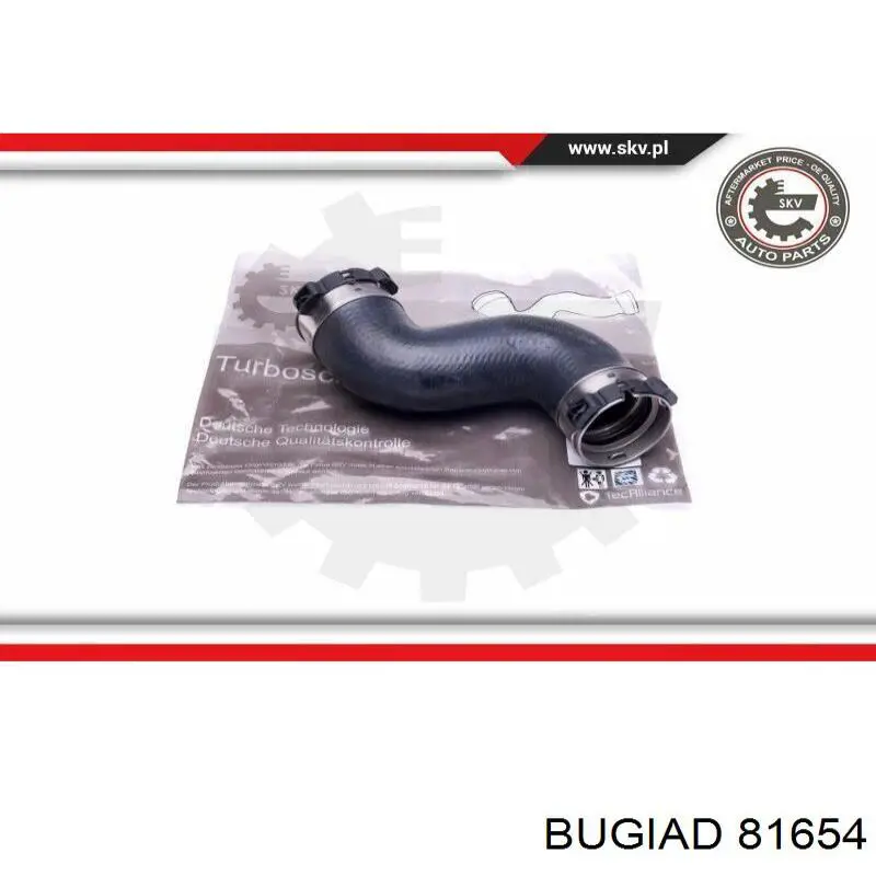 Шланг/патрубок интеркуллера Bugiad 81654 ціна, від 58.74 USD
