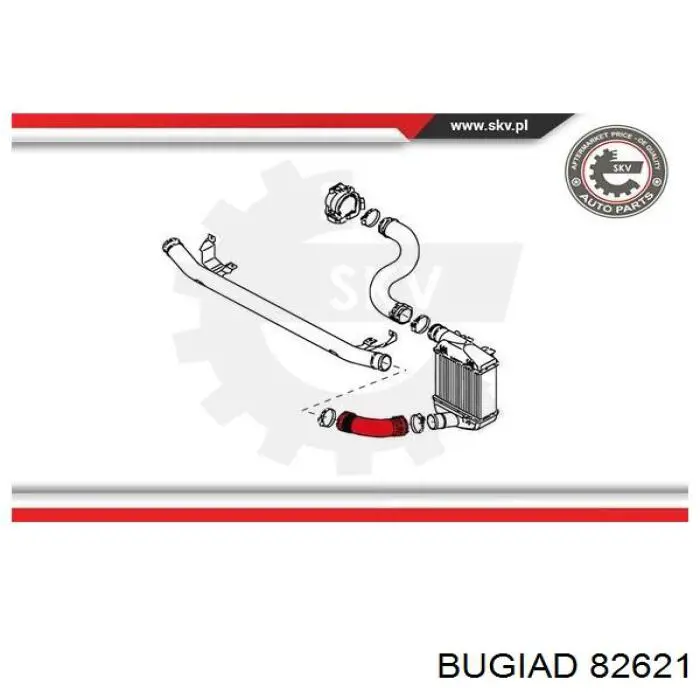 Купити 82621 Bugiad Шланг/патрубок интеркуллера