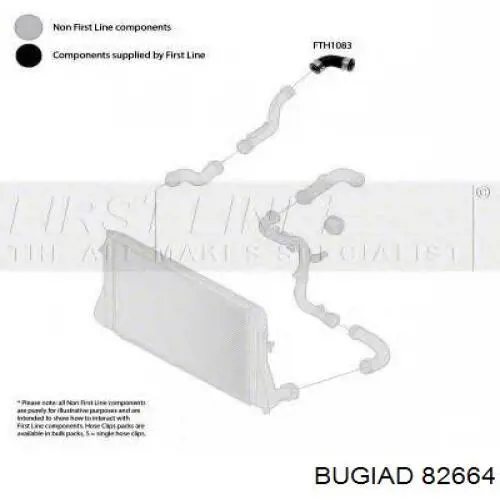Шланг/патрубок интеркуллера 82664 Bugiad