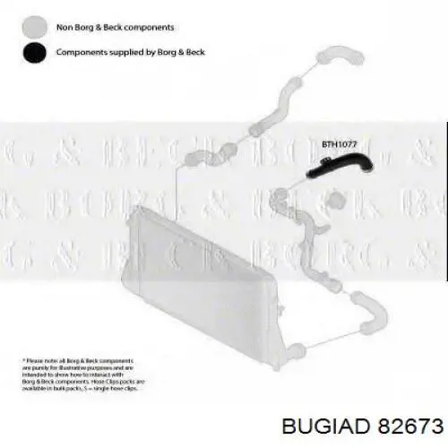Шланг/патрубок интеркуллера Bugiad 82673 ціна, від 27.73 USD
