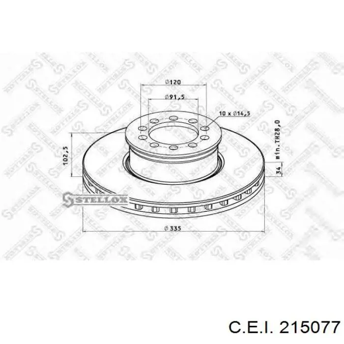 Купити 215077 C.e.i. Ротор гальмівний