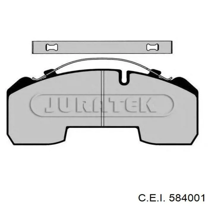 Купити 584001 C.e.i. Колодки гальмівні передні, дискові