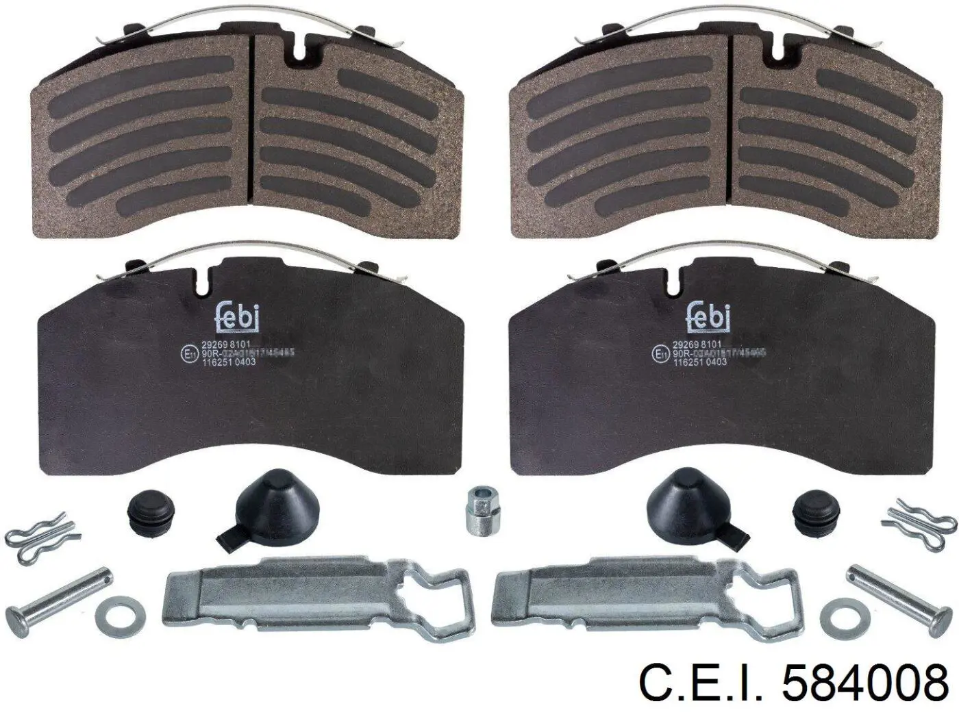 Купити 584008 C.e.i. Задні колодки