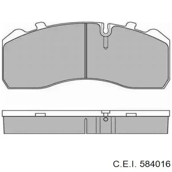 Передні тормозні колодки 584016 C.e.i.