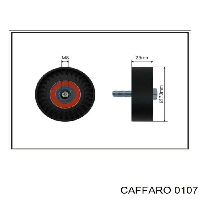 0107 Caffaro ролик натягувача приводного ременя