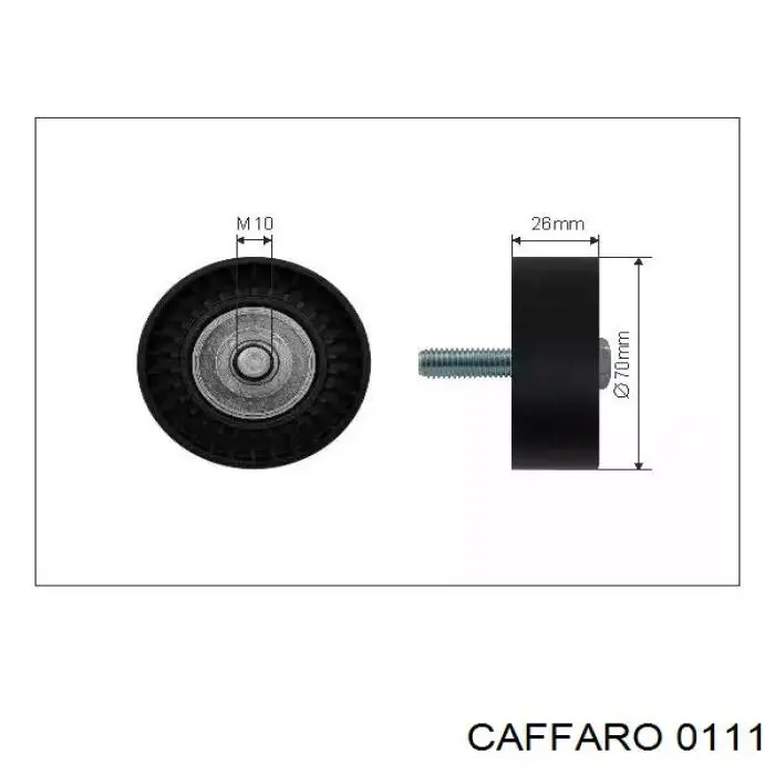Купити 0111 Caffaro Ролик приводного ременя, паразитний