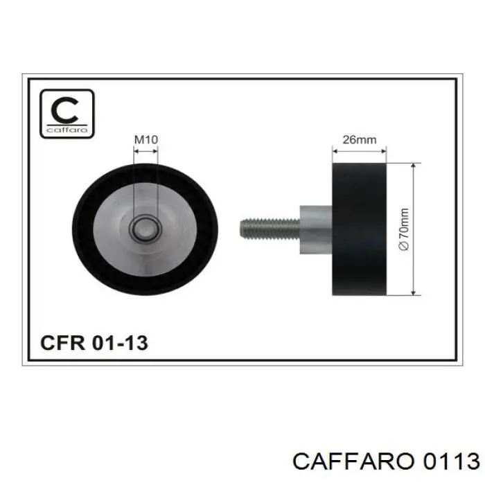 Купити 0113 Caffaro Ролик приводного ременя, паразитний