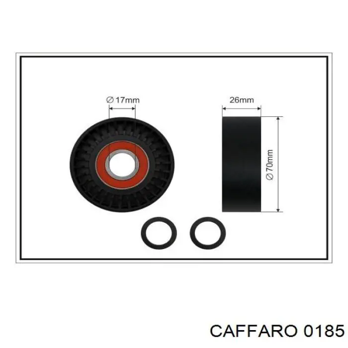 0185 Caffaro ролик натягувача приводного ременя