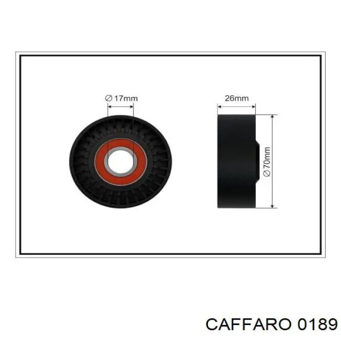 0189 Caffaro ролик натягувача приводного ременя
