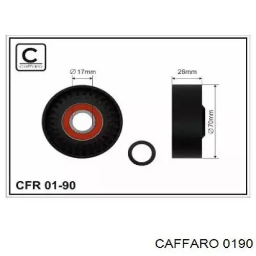 0190 Caffaro ролик натягувача приводного ременя