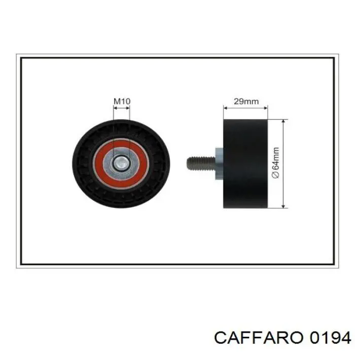 0194 Caffaro ролик натягувача приводного ременя
