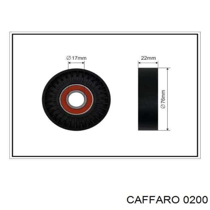 Ролик натягувача приводного ременя 0200 Caffaro