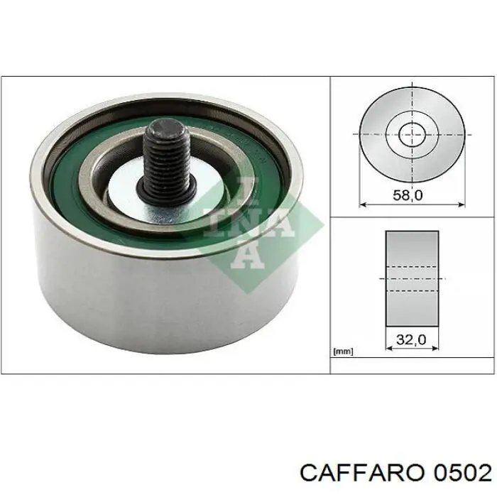 0502 Caffaro ролик приводного ременя, паразитний