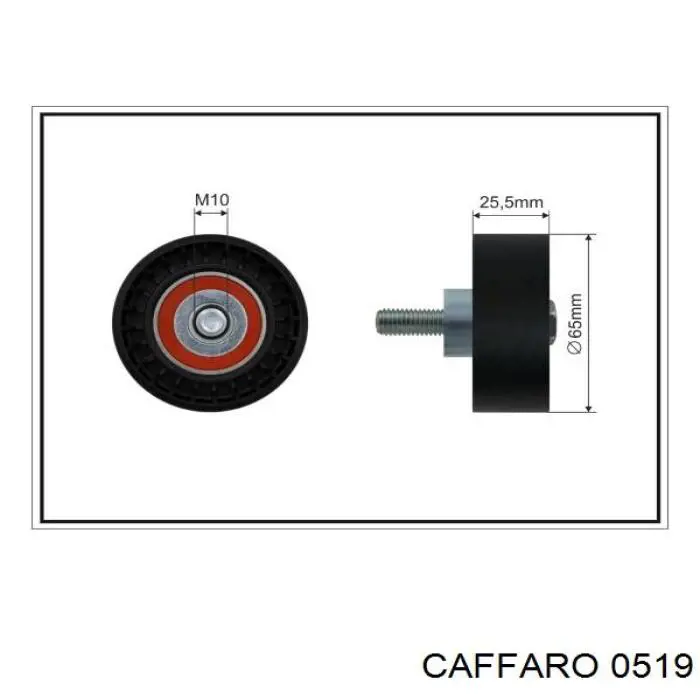 0519 Caffaro ролик натягувача приводного ременя