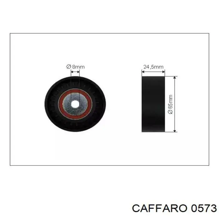 Купити 0573 Caffaro Ролик приводного ременя, паразитний
