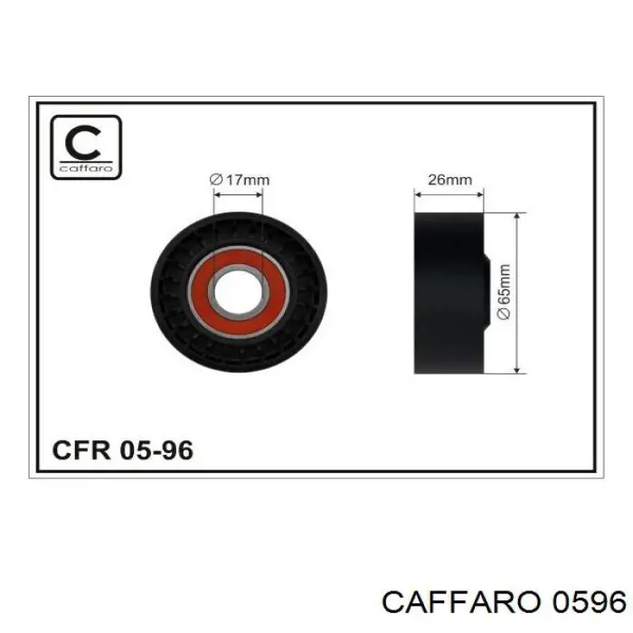 0596 Caffaro ролик натягувача приводного ременя