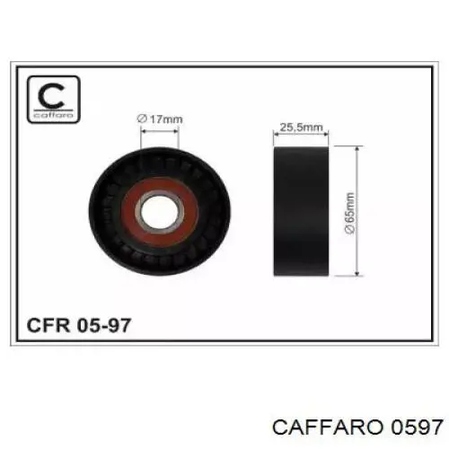 0597 Caffaro ролик натягувача приводного ременя